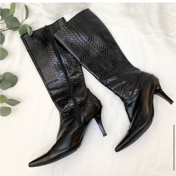 Peter Kaiser Matterhorn Patten Leather Pointed Toe Boots - Picture 5 of 14